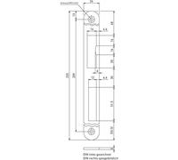 Gâche ronde en acier inoxydable 1145 pour serrures BMH