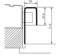 Gâche standard en J pour carénées EXCLUSIVE gauche blanc VACHETTE 14705000