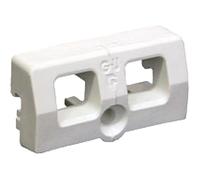 Ferco Gâche tringle double E-19222-00-0-7 nylon blanc pour menuiserie PVC