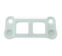 Gâche tringle double série - FERCO - E-18370-02-0-7 - Pour menuiserie PVC - Blanc - Tringle double