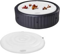 Gachiwar Couverture Spa Gonflable 160 cm avec Poignée - Couvercle Thermiquement Isolé pour Bain À Remous, Jacuzzi Extérieur - Résistant À La Pluie Et Neige, Économie D’Énergie