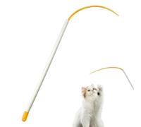 Gacqpli Canne À Pêche pour Chat - Accessoires Interactifs D'Enrichissement pour Chats Et Chatons,Canne Interactive À Queue en Silicone,pour La Chasse La Chasse Le Soulagement du Stress Le Soulagement