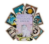 Gacqpli Cartes De Tarot pour Débutants Chat Illustrations Social de Bureau