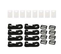 Gacqpli Kit De Fixation pour Bâche Solaire De Piscine, Sangles pour Enrouleur De Bâche Solaire De Piscine, Faciles À Monter, Comprenant 8 Sangles en Nylon,8 Plaques De Cordon,8 Boucles