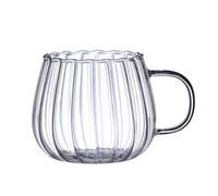 Gacqpli Mug Transparent citrouilles Avec Anse, Gobelet En Verre citrouilles D'automne De 400 Ml, Mug Fantaisie Pour Thé, Boissons, Thanksgiving, Halloween