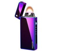GADATOP Briquet électrique Briquet Tempête Briquet Rechargeable USB à Flamme Plasma à Arc Briquet Personnalisé Briquet à Bougie Coupe-Vent pour Le Camping en Plein Air (Couleur)