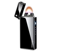 GADATOP Briquet électrique dragon, flamme arche, rechargeable USB, pour bougie, noir