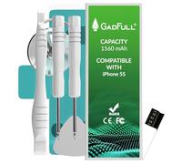 GadFull Batterie Compatible avec iPhone 5S | 2026 Date de Production | Y Compris Un Manuel de Réparation et la Boîte à Outils Profi Kit | Il Travaille avec Tous Les APN Originaux