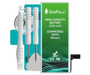 GadFull Batterie Haute capacité Compatible avec iPhone 6 | 2026 Date de Production | Kit d'outillage Manuel et Profi Set de réparation | Batterie de téléphone Portable supplémentaire