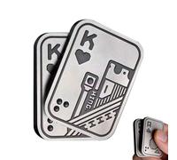 Gadget anti-stress magnétique, appareil portatif compact, action push-pull avec design de carte, outil de relaxation en métal durable, look élégant, soulagement de l'anxiété pour les déplacements domi