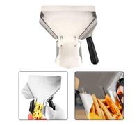 Gadget de cuisine, outil de cuisson, pelle à frites, en acier inoxydable, spécial pour Hamburger, pop-corn, emballage Single handle