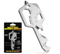 Gadget Utilitaire Multifonctions en Forme de Clé 20-en-1, Tournevis Multi-Outil en Acier Inoxydable, Porte-clés, Cadeau pour Hommes, Femmes, Père, Gens d'honneur, Saint-Valentin, Anniversaire, Noël