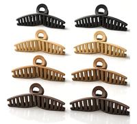 GadgetNestUSA Lot de 8 pinces à cheveux - Grandes pinces à cheveux papillon pour cheveux longs et bouclés, forte adhérence, finition mate, tenue durable, accessoires de coiffure antidérapants