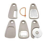 Gadgets Lot de 5 éplucheurs à fruits, légumes, fromage et râpe à chocolat pour la cuisine et le rangement avec gadgets de cuisine et gadgets Taille 5 pièces en plastique inoxydable (Kaki)