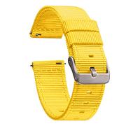 GadgetWraps Bracelet de montre en nylon de 16 mm avec broches à dégagement rapide - Compatible avec Fossil, Skagen, Misfit - Bracelet de montre en nylon de 16 mm (Jaune soleil, 16 mm)