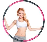 Gadgetzone Rembourré de Mousse Plombé Exercice Hula Hoop 1.2KG 100cm Largeur (1M) Divides dans 8 Parties Simple Rapide Portable Compact Exercice de Fitness Équipement Personnel Gym Sport