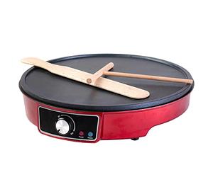 Gadgy® Crêpière Électrique 1000W - Plaque Antiadhésive Ø30 cm - Température Réglable - Râteau et Spatule Inclus - Appareil à Crêpes, Pancakes, Omelettes, Blinis et Plus