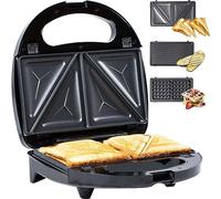 Gadgy Gaufrier | Appareil Croque Monsieur 3 in 1 | Gauffrier Multifonctions | Plaques Détachables 3 en 1 l Avec Poignée Cool Touch, Pieds Anti-dérapants et 2 Voyants de Contrôle