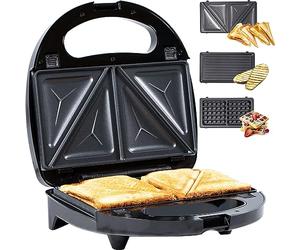 Gadgy Gaufrier | Appareil Croque Monsieur 3 in 1 | Gauffrier Multifonctions | Plaques Détachables 3 en 1 l Avec Poignée Cool Touch, Pieds Anti-dérapants et 2 Voyants de Contrôle
