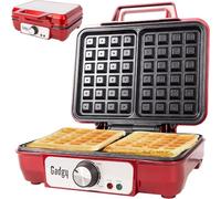 Gadgy ® Gaufrier Belge | Appareil a Gauffre Antiadhesive | 23x16,8 cm | Machine à Gaufres 1000 W | Temperature Ajustable | Indicateur LED | Poignée Isolée | Dessert Fêtes