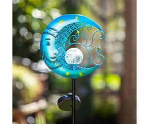 Gadgy Lampes Solaires de Jardin Extérieur - Éclairage LED Imperméable en Forme de Lune - Décoration Solaire pour Jardin, Terrasse, Chemin ou Balcon