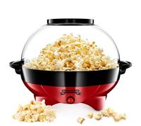 Gadgy Machine à Pop-Corn - Appareil à Pop-Corn - Machine à Pop-Corn à Air Chaud Rapide - Sans Huile, sans Graisse - avec Tasse à Mesurer et Couvercle Supérieur Amovible - Revêtement Rouge Rétro