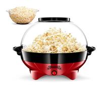 Gadgy Machine à Pop-Corn - Appareil à Pop-Corn - Machine à Pop-Corn à Air Chaud Rapide - Sans Huile, sans Graisse - avec Tasse à Mesurer et Couvercle Supérieur Amovible - Revêtement Rouge Rétro