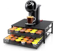 Gadgy Porte Capsules Dolce Gusto 72 Capsules avec 2 Tiroirs Métal | Support capsules avec 2 tiroirs pour 72 capsules de café - rangement pratique pour cuisine et coin café