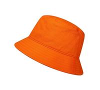 GADIEMKENSD Cotton Bucket Hat for Women Summer Beach Sun Protection Bucket Hats for Men Trendy Lightweight Packable Outdoor Travel Hat for Golf Hiking Fishing Camping Orange