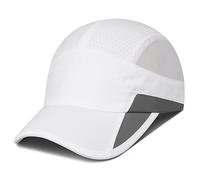 GADIEMKENSD Running Hat, Mens Outdoor Hat Unstructured Baseball Cap UPF 50 UV SPF Exercise Run Caps Reflective Breathable Light Sun Hats Quick Dry Mesh Summer Sports Hat Cap Men Woman Under 10 White