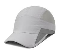 GADIEMKENSD Running Hat Mens Outdoor Hat Unstructured Baseball Cap UPF 50 UV SPF Exercise Run Caps Reflective Breathable Light Sun Hats Quick Dry Mesh Summer Sports Hat Cap for Men Woman Light Grey
