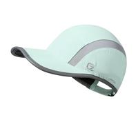 GADIEMKENSD UPF50+ Quick Dry Sports Hat Lightweight Breathable Reflective Outdoor Running Cap (Folding Series, Mint Green)