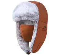 GADIEMKENSD Ushanka Trapper Chapeau d'hiver Unisexe avec Sangle d'oreille à Rabat, Camel, XL