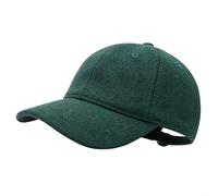 GADIEMKENSD Winter Baseball Caps Wool Dad Hat Warm Trucker Hats Work Cap Workout Thick for Mens Womens Unstructured, Blackish Green M