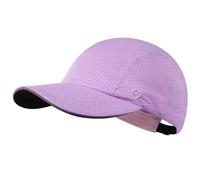GADIEMKENSD Women's Race Day Running Hat Performance Mesh Baseball Cap Excellent Ventilation Reflective Lightweight Safety Ponytail Hats for Exercise Golf Hiking Beach Workout Gym Lavender