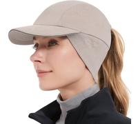GADIEMKENSD Women's Winter Reflective Fleece Ponytail Hat with Drop Down Ear Warmer for Outdoor Activity Cap