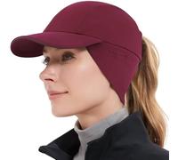 GADIEMKENSD Women's Winter Reflective Fleece Ponytail Hat with Drop Down Ear Warmer for Outdoor Activity Cap