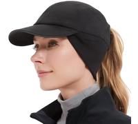 GADIEMKENSD Women's Winter Reflective Fleece Ponytail Hat with Drop Down Ear Warmer for Outdoor Activity Cap