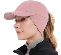 GADIEMKENSD Women's Winter Reflective Fleece Ponytail Hat with Drop Down Ear Warmer for Outdoor Activity Cap