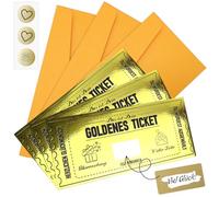 GADITIEK Billet d'or, carte cadeau à remplir soi-même avec carte à gratter, cadeau anniversaire pour femme, copine, maman (3 Pièces)