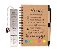 GADITIEK Cadeau Maitresse D'école Idee Merci Maitresse Cadeaux D'école Fin D'année Carnet De Note, Signet Cadeaux Professeur Retraite Cadeau Maitresse Noel