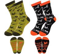 GADITIEK Cadeaux de chasseur pour hommes, chaussettes de chasseur pour homme, 35-46, chaussettes amusantes, antidérapantes, idée cadeau parfaite pour les fans de plein air, cadeau pour les chasseurs