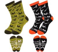 GADITIEK Cadeaux de chasseur pour hommes, chaussettes de chasseur pour homme, 35-46, chaussettes amusantes, antidérapantes, idée cadeau parfaite pour les fans de plein air, cadeau pour les chasseurs