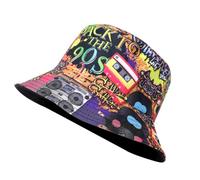 GADITIEK Chapeaux de pêcheur Bucket Hat Retro 80's 90's, Tenue des années 90's 80's Hommes, Tenue des années 90's 80's Femmes,Accessoires des années 90's 80's (90s)