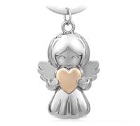 GADITIEK Porte-clés Ange Gardien, Ange Gardien Porte-bonheur avec Coeurs, Ange Porte-clés Cadeau pour Amis Collègues (Or)
