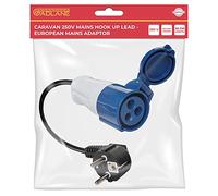 GADLANE Adaptateur Prise Caravane 16A - Adaptateur Européen Camping Electrique, Étanche IP44 - Prise Camping Car Extérieur CEE pour Connexion au Site de Camping - Longueur de 35cm (200-250V)