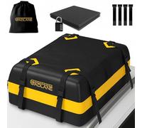 GADLANE Sac de toit étanche 4,5 m³ pour voitures avec/sans porte-bagages, antidérapant, 4 crochets robustes, serrure à combinaison, sac de rangement