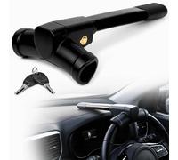 GADLANE Verrou de volant en T noir - Dispositif antivol de voiture - Verrouillage de direction de voiture adapté pour voiture, van et caravane avec 2 clés - Verrouillage de volant solide (noir)