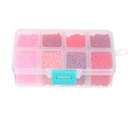 Gadpiparty 1 boîte de perles de rocaille de couleurs mélangées pour la fabrication de bijoux, mini perles rondes assorties pour bracelets, colliers, breloques et projets d'artisanat, convient pour les