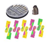 Gadpiparty 1 Ensemble Dispositif Automatique Enfilage Aiguille avec Aiguilles Protection Outil Pratique pour Couture à Main Machine Couleurs Aléatoires Couleur Aléatoire